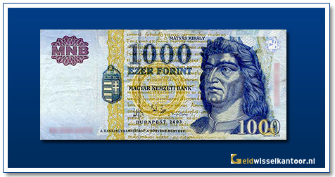 Geldwisselenkantoor-1000-Forint-King-Matyas-Hongarije-2000-2004