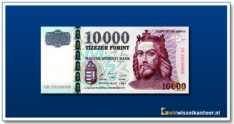 Geldwisselenkantoor-10000-Forint-King-Stephan-Hongarije-1997