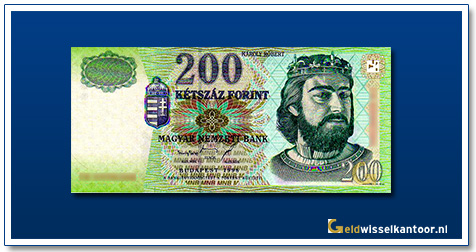 Geldwisselenkantoor-200-Forint-King-Robert-Karoly-1998-hongarije
