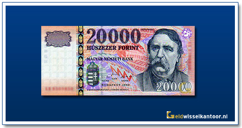 Geldwisselenkantoor-20000-Forint-Ferenc-Deak-Hongarije-1999