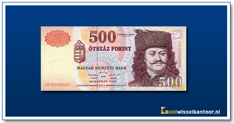 Geldwisselenkantoor-500-Forint-Ferenc-Rakoczi-II-Hongarije-1998-2006