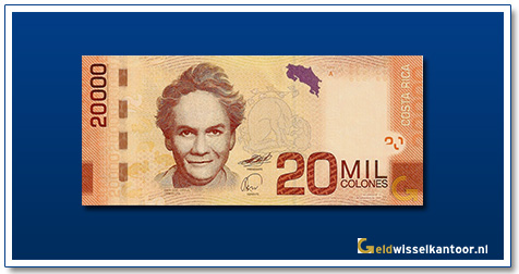Geldwisselkanoor-20000-Colones-2010-Maria-Isabel-Carvajal-Costa-Rica
