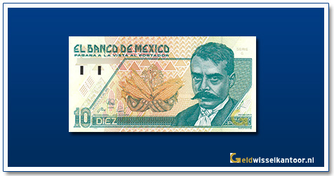 Geldwisselkantoor-10-Nuevos-Pesos-E-Zapata 1992-Mexico