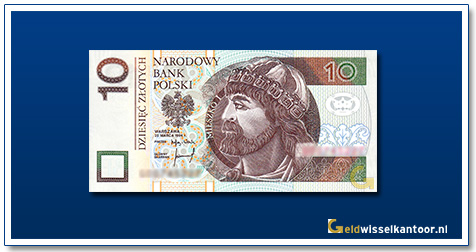 Geldwisselkantoor-10-Zlotych-Prins-Mieszko-Polen-1994