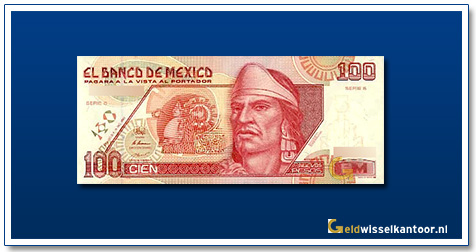 Geldwisselkantoor-100-Nuevos-Pesos-Nezahualcoyotl-1992-Mexico