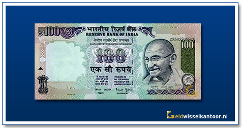 Geldwisselkantoor-100-roepies-mahatma-ghandi-1996-india