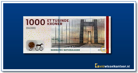 Deense-Kronen-1000-Kroner-2009-Great-Belt-Bridge-Denemarken