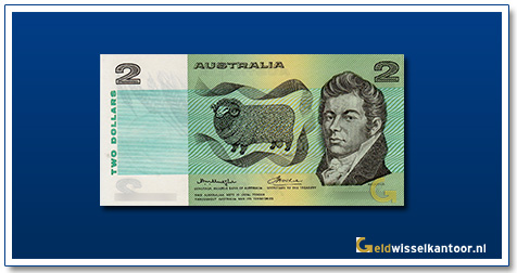 Australische-Dollar-2-dollar-macarthur-1966-1985-Geldwisselkantoor