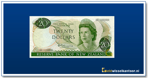 Geldwisselkantoor-20-Dollar-Queen--Elizabeth-II-1967-1981Nieuw-Zeeland