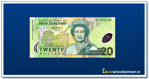 Geldwisselkantoor-20-Dollar-Queen-Elizabeth-II-1999-2005-Nieuw-Zeeland