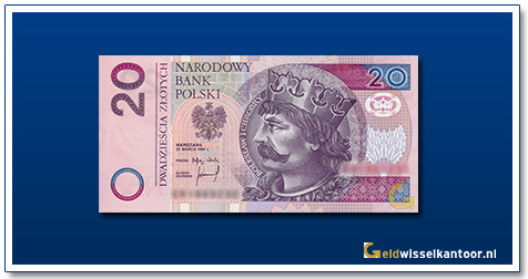 Geldwisselkantoor-20-Zlotych-Koning-Boleslaw-Polen-1994-95