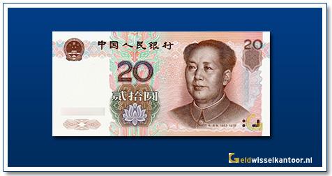 Geldwisselkantoor 20 yuan Mao Tse tung 1999 China