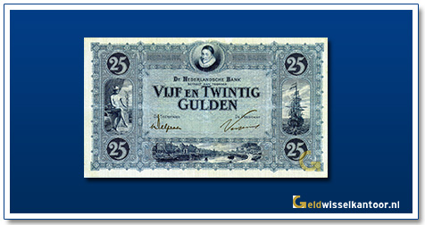 Nederland-25-Gulden-1927-Willem-van-Oranje-blauw