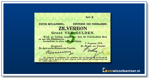 Nederland-5-Gulden-1914-Zilverbon