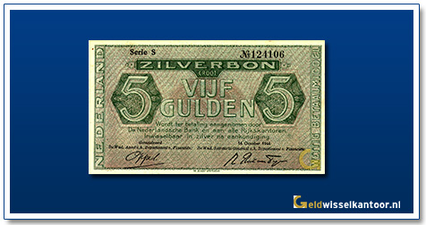 Nederland-5-Gulden-1944-Zilverbon