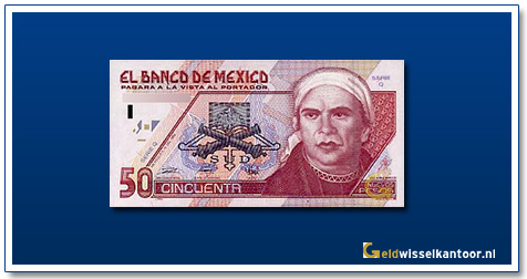 Geldwisselkantoor-50-Nuevos-Pesos-J-M-Morelos-1992-Mexico