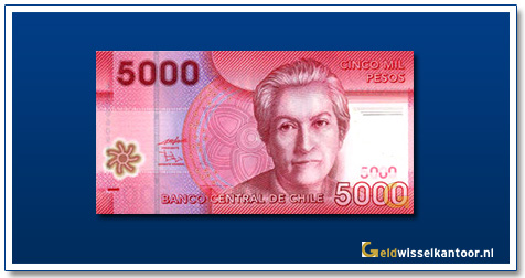 Chileense-Pesos-5000-pesos-Gabriela-mistral-2009-2011-Geldwisselkantoor