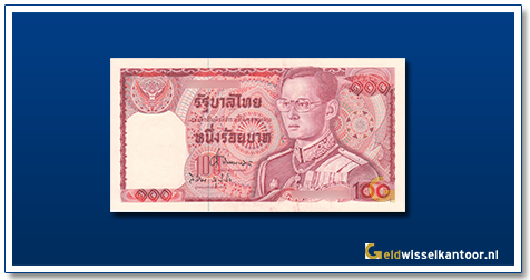 Geldwisselkantoor-Thailand-100-baht-King-Rama-IX-1978