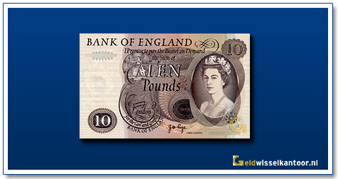 Engelse Ponden-10-pounds-1964-1975-queen-elizabeth-II-groot-brittanie