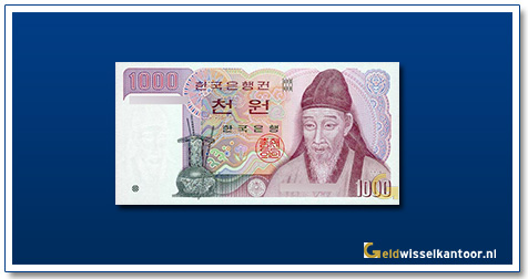 geldwisselkantoor-1000-Won-Yi-Hwang-1983-Zuid-korea