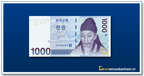 geldwisselkantoor-1000-Won-Yi-Hwang-2007-Zuid-korea