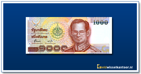 geldwisselkantoor-1000-baht-king-rama-IX-2001-Thailand