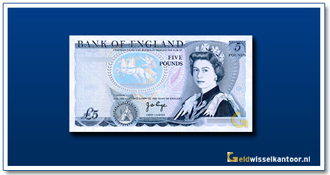 Engelse Ponden-5-pounds-queen-elizabeth-II-1971-1991-groot-brittanie