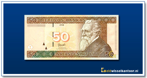 geldwisselkantoor-50-Litu-Jonas-Basanavicius-Litouwen-1998