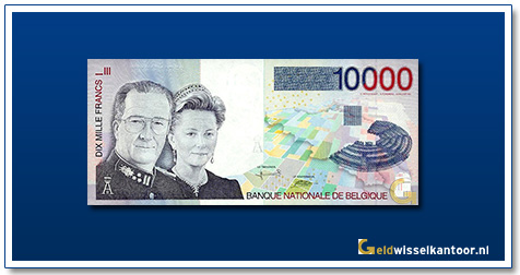 Geldwisselklantoor-10000-Francs-Koning-Albert-II-en-Koningin-Paola-Belgie-1997