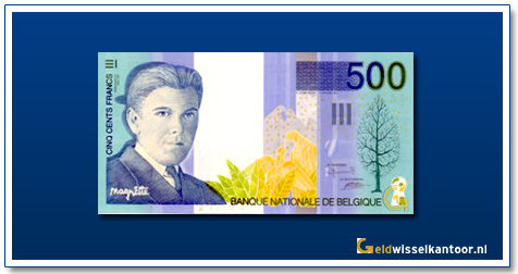 Geldwisselklantoor-500-Francs-Rene-Magritte-Belgie-1998