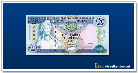 geldwisselkantoor-20-Pounds-Bust-of-Aphrodite-Cyprus-1992-1993