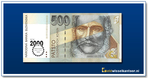 geldwisselkantoor-500-Korun-ludovit-stur-1993-Bimilenium-Slowakije