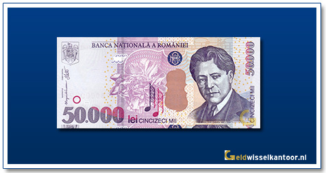 geldwisselkantoor-50000-Lei--George-Enescu-Roemenie-2001