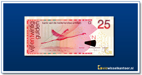 geldwisselkantoor-25-Antilliaanse gulden-Flamingo-1998-heden-curacao-st-maarten