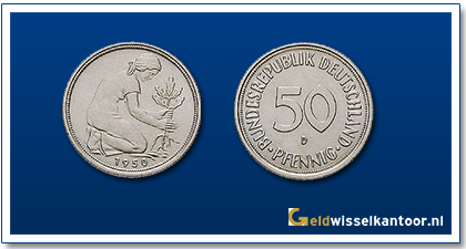 geldwisselkantoor-Duitse-Marken-munten-50-pfennig-1949-2000-duitsland