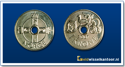 geldwisselkantoor-Noorse-Kroon-munten-1-kroner-1997-heden-Noorwegen