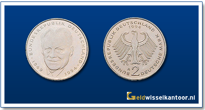 geldwisselkantoor-Duitse-Marken-munten-2-mark-1994-2000-duitsland