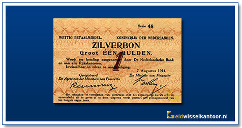 Nederland-1-Gulden-1914-Zilverbon