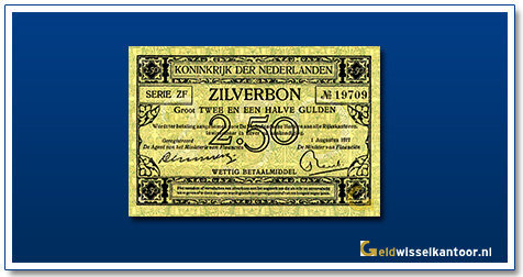 Nederland-2-1/2-Gulden-1915-Zilverbon