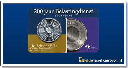 Coincard 5 Euro 2006 | 200 jaar Belastingdienst 1806-2006