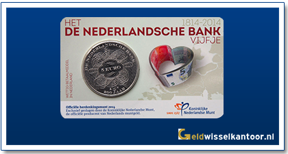 Coincard 5 Euro De Nederlandsche Bank 2014