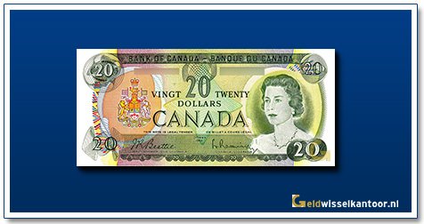 Geldwisselkantoor-Canada-20-Dollar-1969-Queen-Elizabeth-II