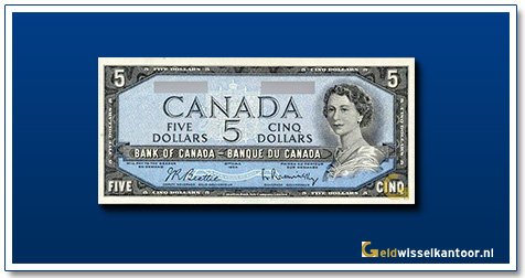 Canada-5-Dollar-Queen-Elizabeth-II-1954