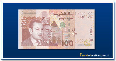 Marokko-100-Dirhams-Mohammed-VI,-Hassen-II-and-Mohammed-V-2002