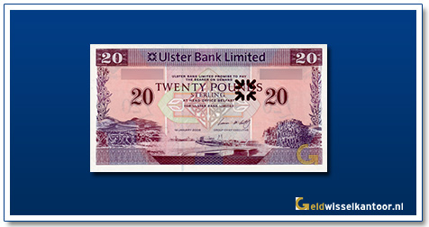geldwisselkantoor-20-pounds-Rual-and-urban-views-of-Belfast-2007-Ulster-Bank-Noord-Ierland