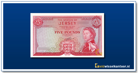 geldwisselkantoor-5-pounds-queen-elizabeth-II-1963-jersey