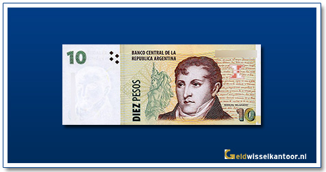 10 Argentijnse Pesos M Belgrano 2003