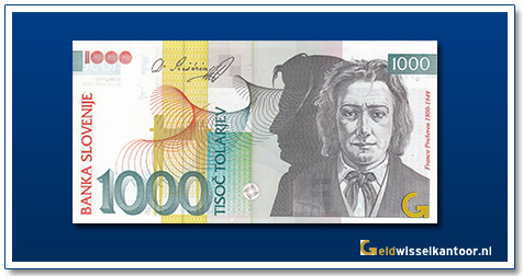 Slovenië-1000-Tolar-F.-Preseren-2000