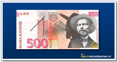 Slovenië-500-Tolar-J.-Plecnik-1992