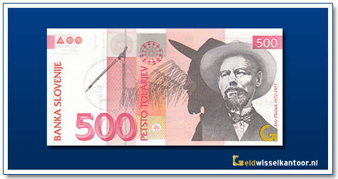 Slovenië-500-Tolar-J.-Plecnik-2001